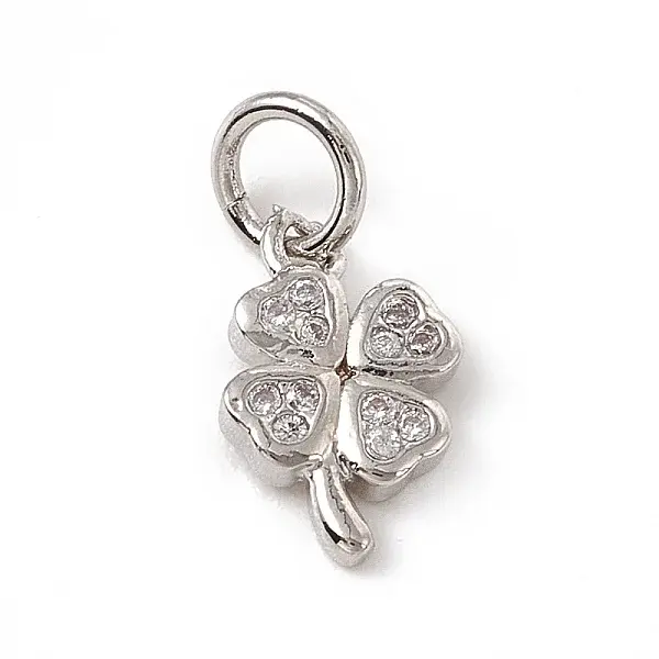 Brass Micro Pave Cubic Zirconia Charms