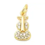 Brass Micro Pave Cubic Zirconia Charms
