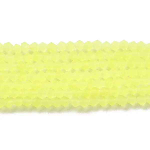 Imitate Austrian Crystal Frosted Glass Beads Strands