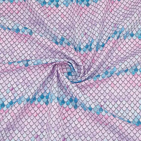 Fish Scale Pattern Polyester-Cotton Fabric