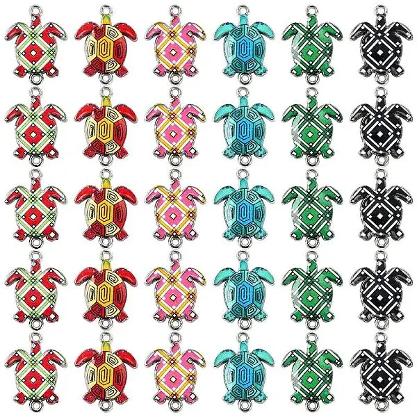 30Pcs Printed Alloy Links/Connectors