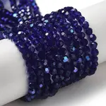 Electroplate Transparent Glass Beads Strands