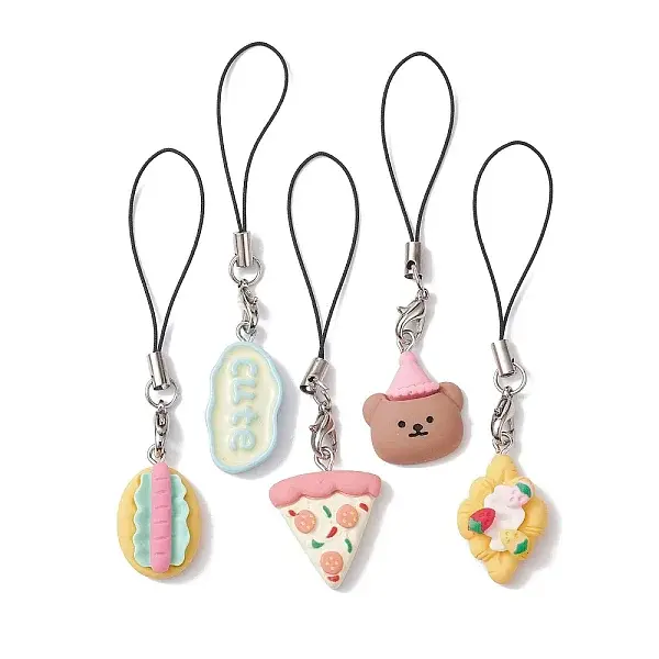 Bear/Cat/Food/Cloud Resin Mobile Straps
