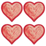 Heart PVC Glitter Iron on/Sew on Patches