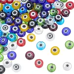 100Pcs Handmade Evil Eye Lampwork Beads