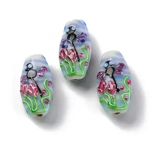 Oval Handmade Lampwork Beads