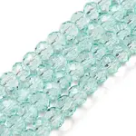 Transparent Baking Paint Glass Beads Strands