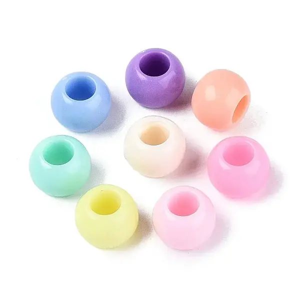 Opaque Acrylic European Beads