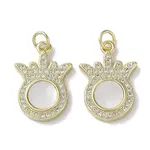 Brass Micro Pave Cubic Zirconia Pendants