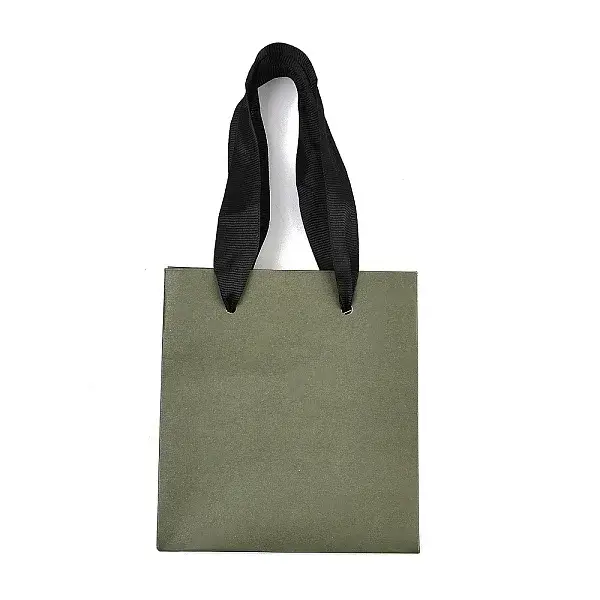 Paper Gift Tote Bags with Ribbon Handles