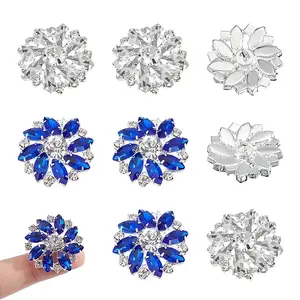 10Pcs 2 Colors 1-Hole Brass Buttons