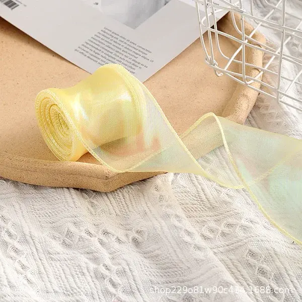 10 Yards Iridescent Polyester Organza Ribbons