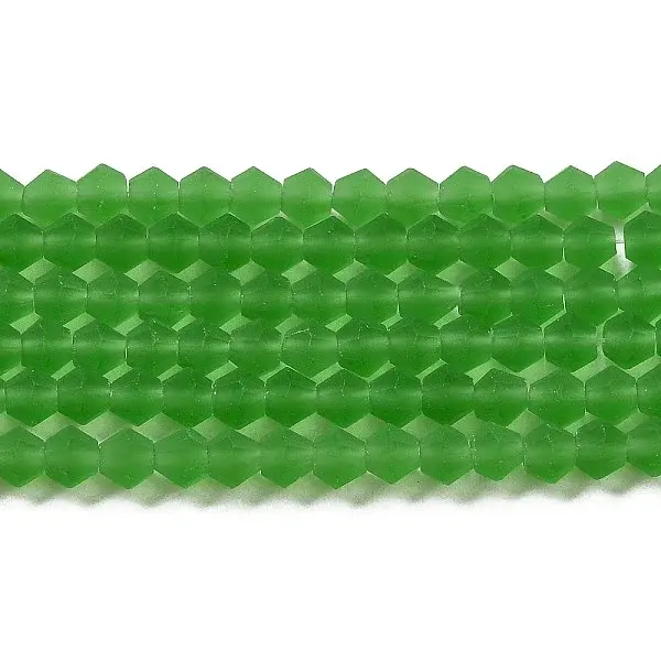 Imitate Austrian Crystal Frosted Glass Beads Strands