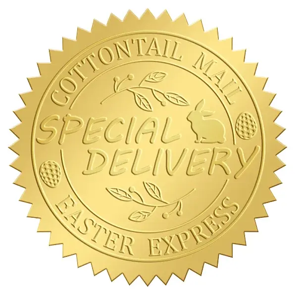 Plastic Self Adhesive Gold Foil Embossed Stickers