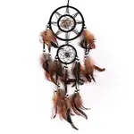 Shell Concentric Woven Net/Web with Feather with Iron Pendants Decoration