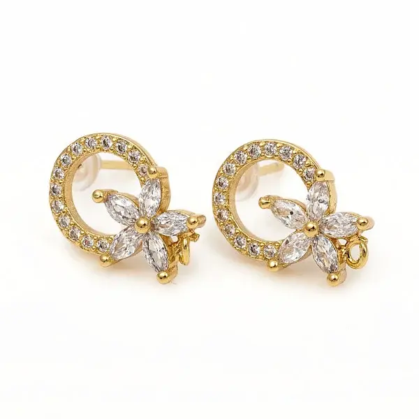 Brass Stud Earring Findings