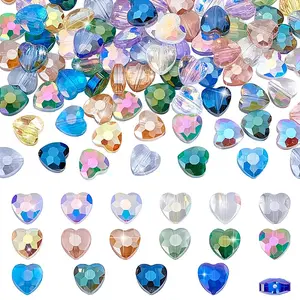 128Ps 16 Colors Electroplate Glass Beads