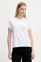 Bavlněné tričko Abercrombie & Fitch bílá barva, KI139-5231