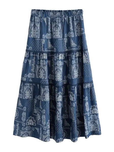 Next Sukňa  tmavomodrá / biela