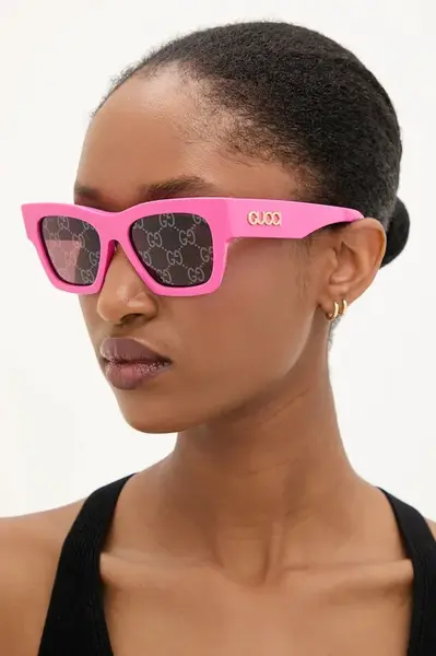 Sluneční brýle Gucci dámské, růžová barva, GG1835S