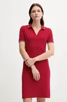 Šaty Tommy Hilfiger červená barva, mini, přiléhavé, WW0WW45740