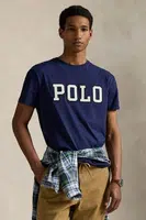Bavlněné tričko Polo Ralph Lauren pánské, tmavomodrá barva, s potiskem, 710972663