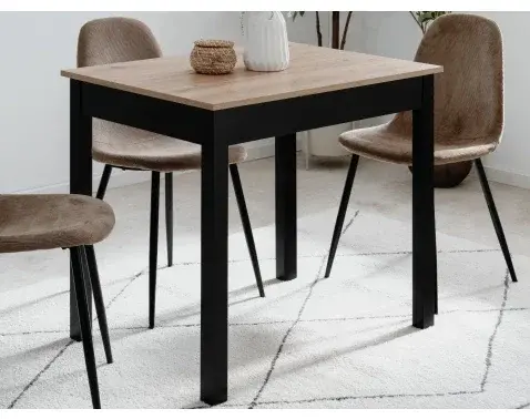 Jedálenský stôl Capri 90x67 cm, dub artisan/čierny%