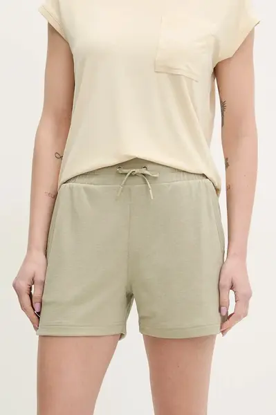 Outdoorové šortky Helly Hansen LIFA TECH dámské, béžová barva, high waist, 63419