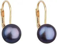 Evolution Group - Pavona Zlaté visací náušnice s pravými perlami Pavona 921009.3 peacock