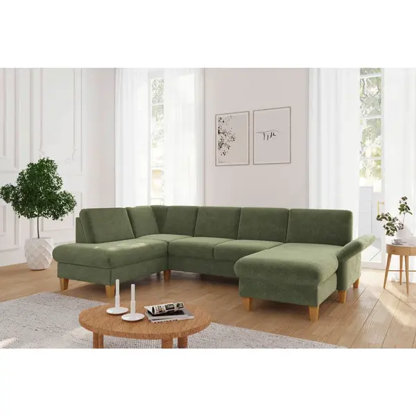 Sit & More SEDACÍ SOUPRAVA, textil, světle zelená