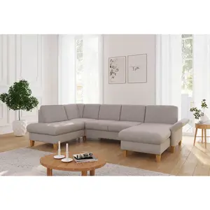 Sit & More SEDACÍ SOUPRAVA, textil, šedobéžová