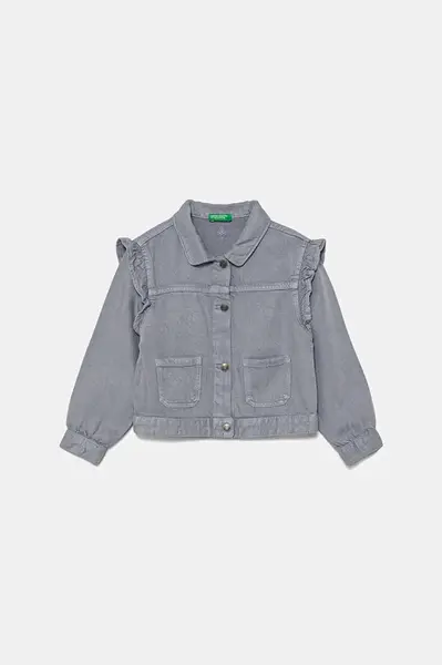 Dětská bunda United Colors of Benetton fialová barva, 21AQGN03Q