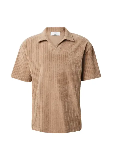 DAN FOX APPAREL Tričko 'Leif'  tmavobéžová