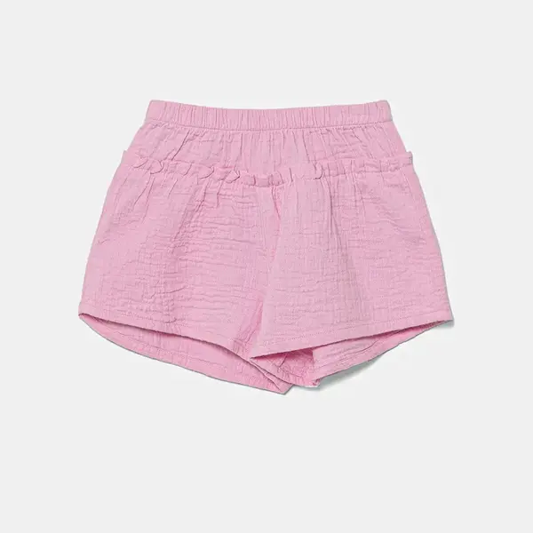Dětské bavlněné šortky United Colors of Benetton růžová barva, 4PZQA9010