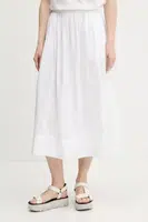 Sukně Vans bílá barva, mini, áčková, VN000M9RWHT1