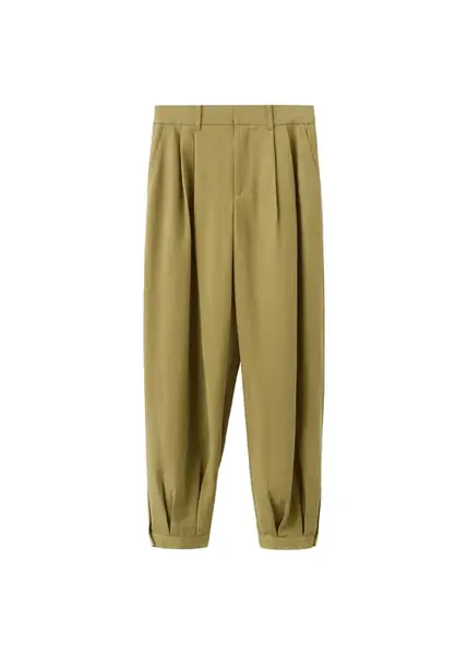 MANGO Plisované nohavice 'Balo'  kaki