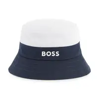 Dětský oboustranný bavlněný klobouk BOSS tmavomodrá barva, J51698