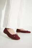 Semišové baleríny Medicine vínová barva