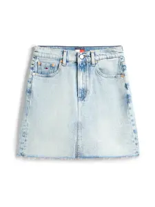 Tommy Jeans Sukňa  modrá denim