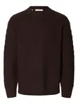 SELECTED Sveter  čokoládová