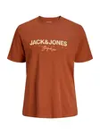 Jack & Jones Plus Tričko 'JORCANGGU'  krémová / hrdzavohnedá / žltá
