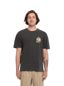 Volcom pánské tričko Zurf Co Pw Sst Black | Černá | Velikost L | 100% bavlna