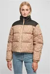 Dámská bunda AOP Retro Puffer Unionbeigedamast