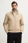 Bunda BOSS pánská, béžová barva, přechodná, 50531233