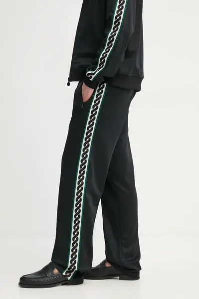 Tepláky Drôle de Monsieur Le Pantalon Survet' černá barva, s aplikací, PERM-SP007-PL135-BL