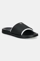 Pantofle Calvin Klein Jeans SLIDE RUBBER NEOPRENE TEXT pánské, černá barva, YM0YM01234