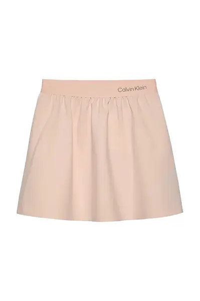Dětská sukně Calvin Klein Jeans růžová barva, mini, áčková, IG0IG02895