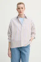 Bavlněná košile A.P.C. chemise stephanie modrá barva, relaxed, s klasickým límcem, COHEI.F12605