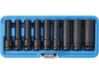 BGS Technic BGS 5204 Nástrčné hlavice 1/2" E-Profil E10 ÷ E24 prodloužené, silové (Sada 9