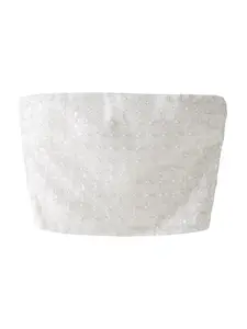 Bershka Top  strieborná / biela